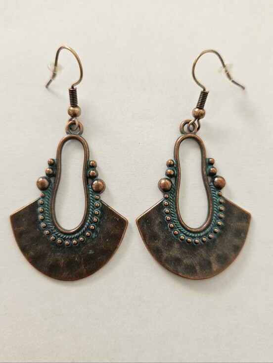 Jewelry - NWT Bohemian Turquoise Copper Earrings Blue Brown Lightweight Festival Feminine